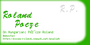 roland pocze business card